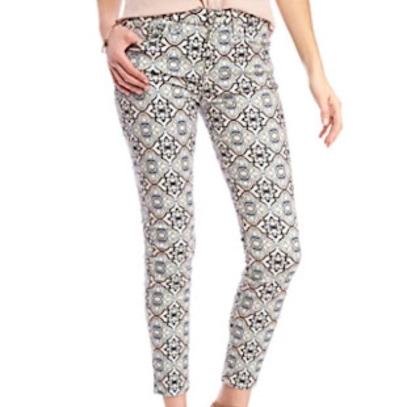 SOLD: 7FAMK Ankle Skinny Printed Geometric Jeans 7 For All Mankind 27 Pattern - Picture 9 of 13